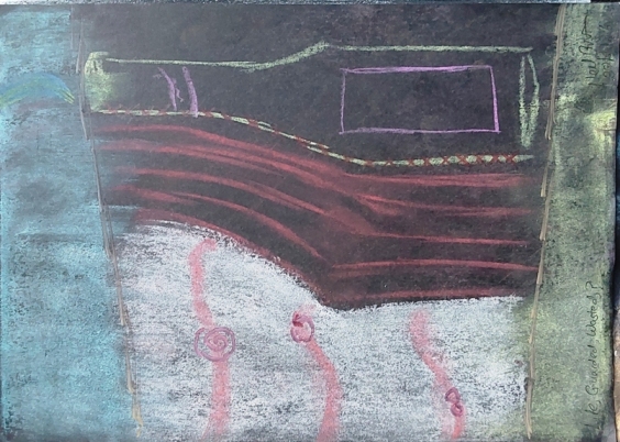 Abstract painting: Life, Guarded, Wasted